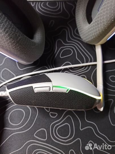 Игровая мышь Logitech g102 white (с грипсами)