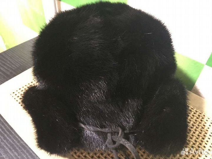 Шапка меховая мужская 55/56 размер черная