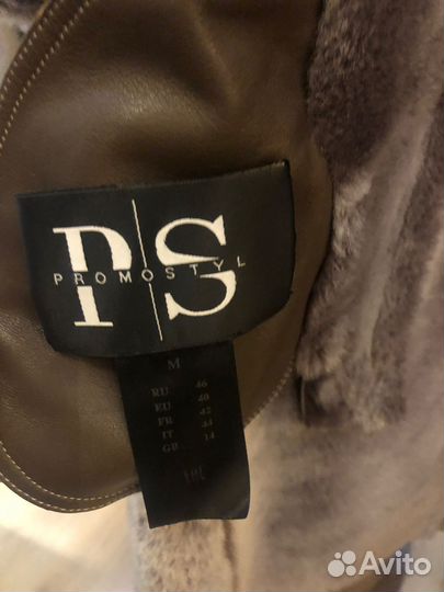 Дубленка натуральная женская 42 44 с капюшоном