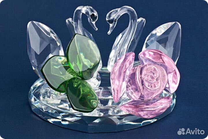 Два лебедя - Статуэтка из хрусталя RU*535