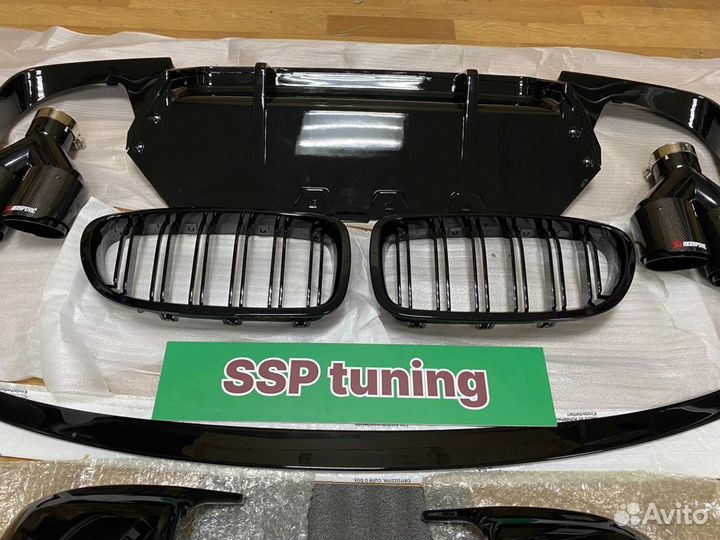 Сет на BMW F10 накладки/диффузор/спойлер