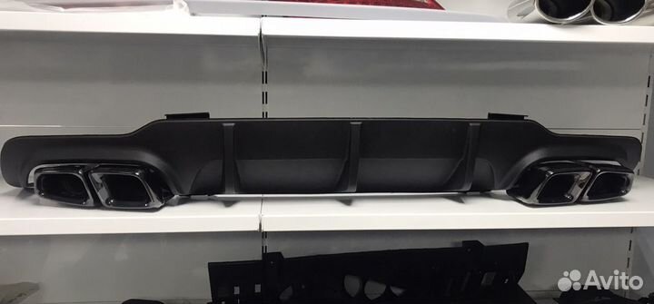 Диффузор с насадками AMG 6.3 Mercedes w204