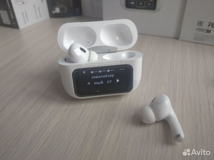 Беспроводные наушники Airpods с сенсорным экраном