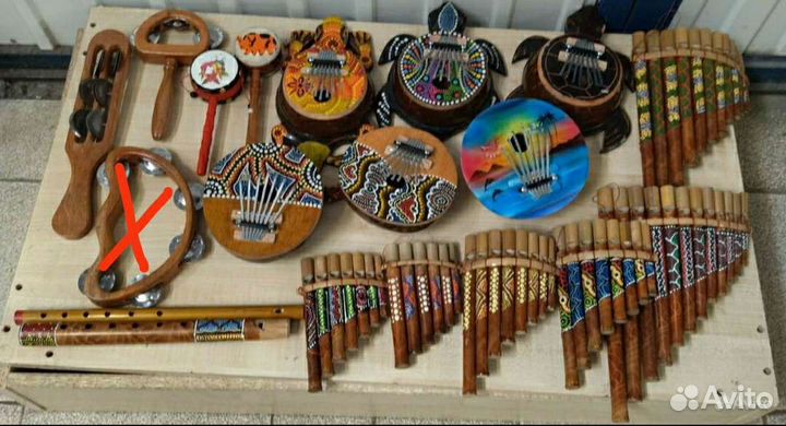 Тамбурин, Калимбы,Трещетки пр.Индонезия