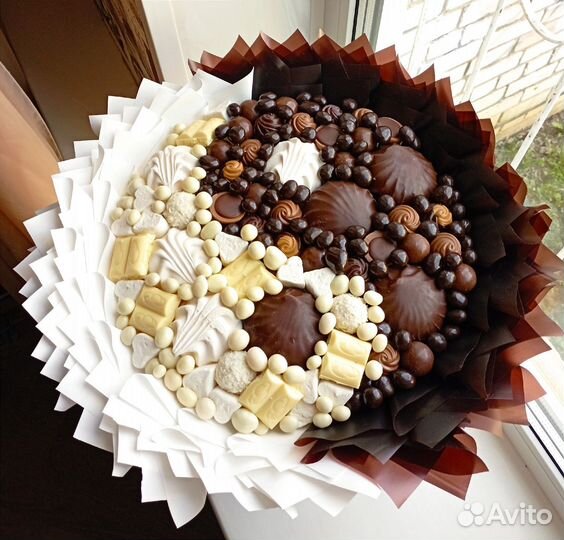 Съедобные букеты, женские букеты, боксы, конверты