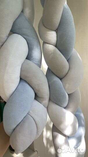 Бортики в кроватку косичка