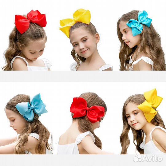 Бант-заколка для волос, разные цвета