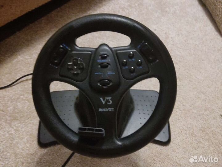 Руль и педали InterAct V3 Racing Wheel для PS1