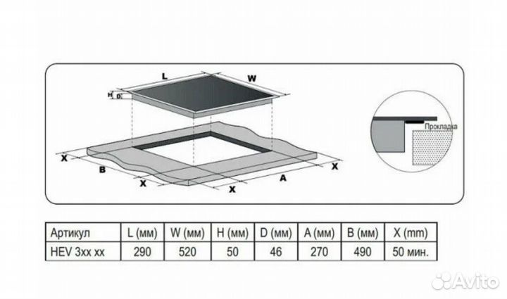 Электрическая варочная панель 30см Evelux
