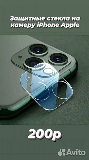 Защитное стекло на камеру iPhone