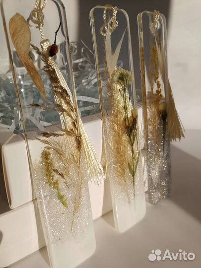 Закладка для книги из смолы Epoxy Resin art winter