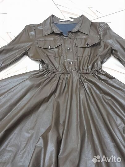 Платье эко кожа