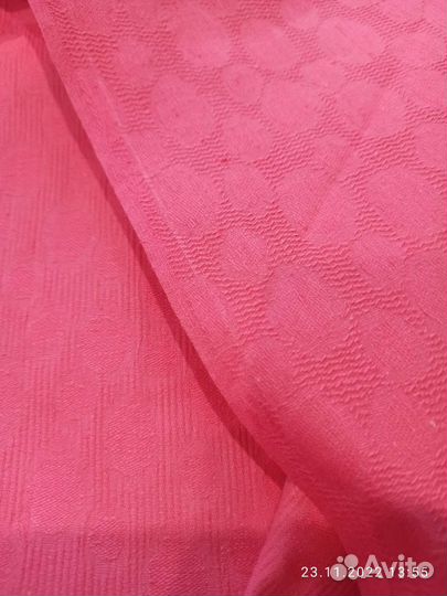 Отрез ткани,плотная, цвет коралл. СССР