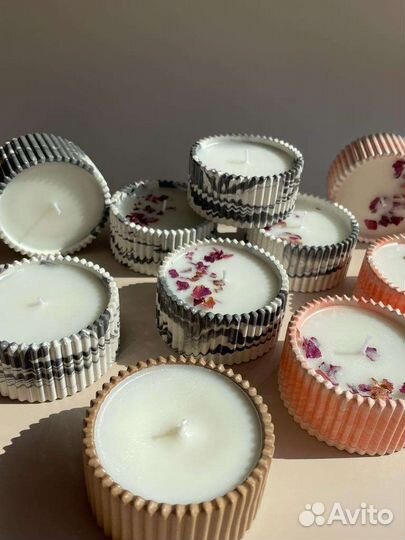 Свечи ручной работы, подарочный набор свечей