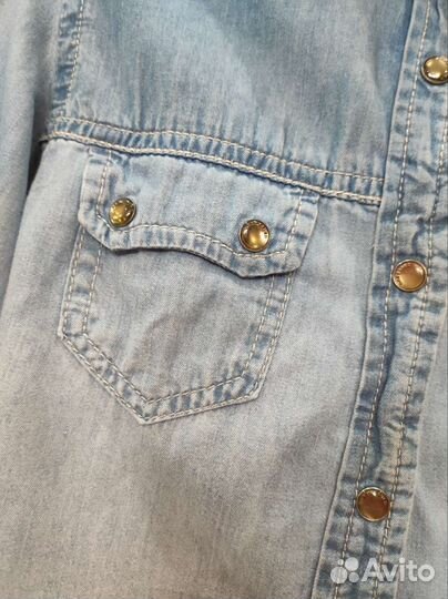 Джинсовая рубашка reserved на девочку 8 лет
