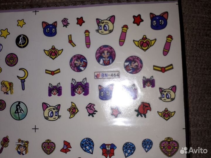 Наклейки для ногтей сейлор мун. Sailor moon