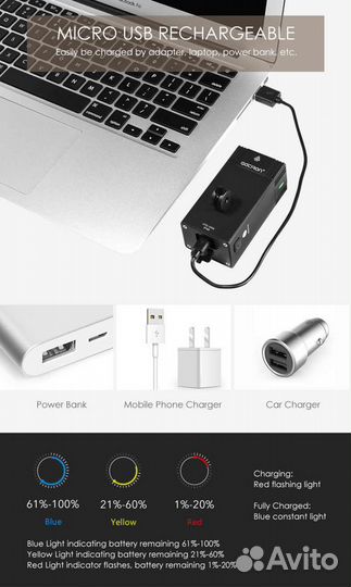 Передний велосипедный фонарь Gaciron v7d-1000