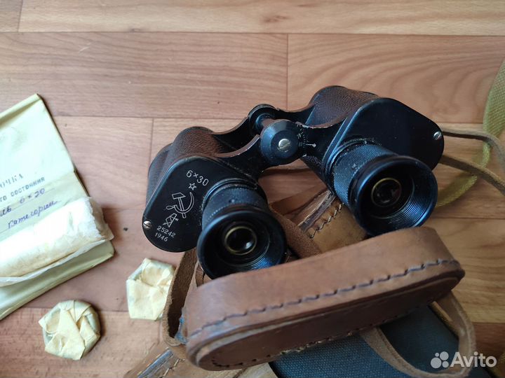 Бинокль Б6х30 армейский новый 1946г