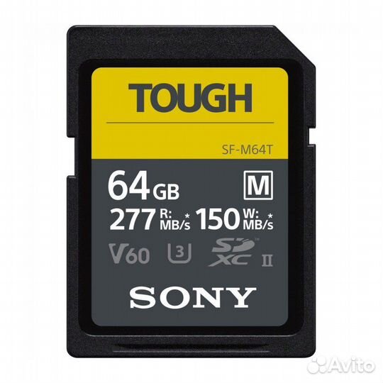 Карта памяти Sony sdxc 64GB 277R/150W (новая)