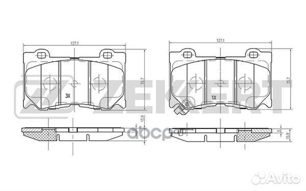 Колодки торм. диск. передн. Infiniti FX 30d 37