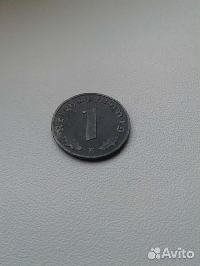 1 Рейхспфенниг 1945 года буквой Е