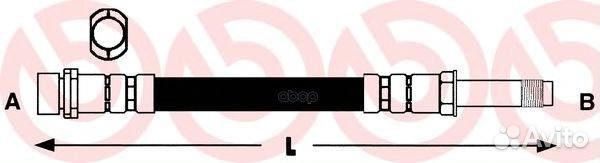 Шланг тормозной зад прав/лев T06020 Brembo