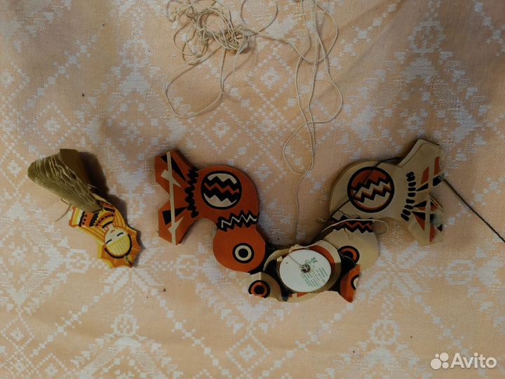 Бумажные новогодние игрушки, гирлянды СССР