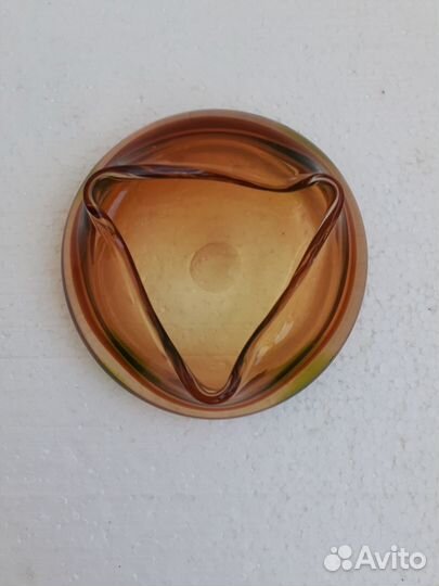 Пепельница-ваза из цветного стекла СССР