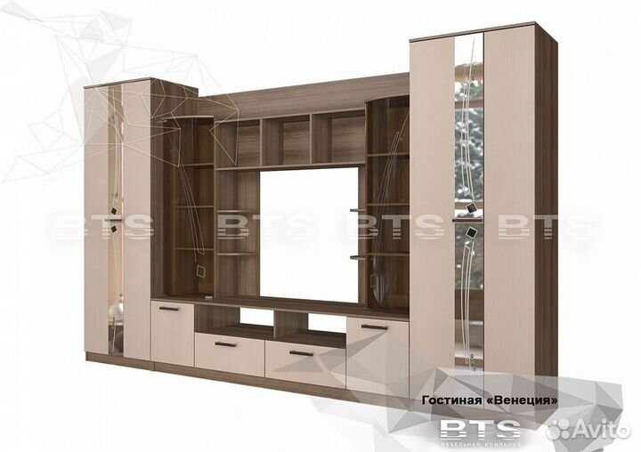 Стенка Венеция 2 цвета