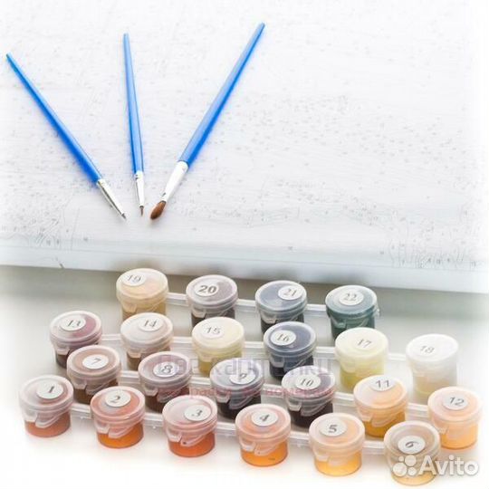 Картина по номерам 40x50 Чаепитие на улице