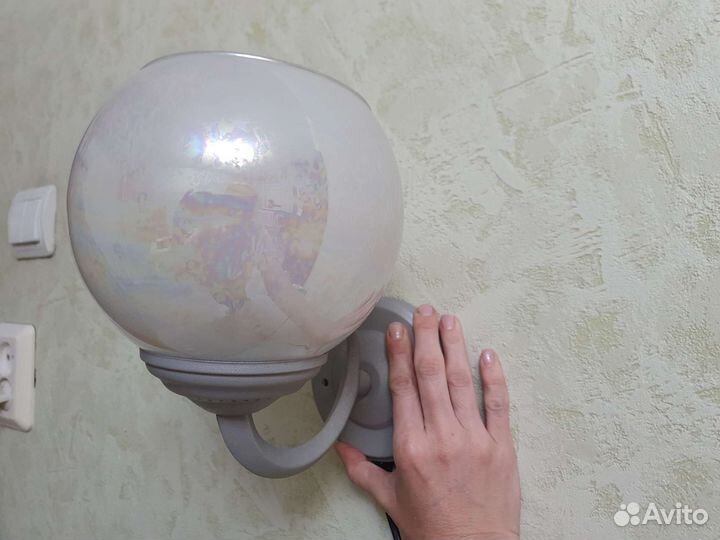 Светильник настенный круглый, стекло