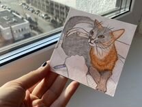 Открытка/картинка/рисунок «Кошка»