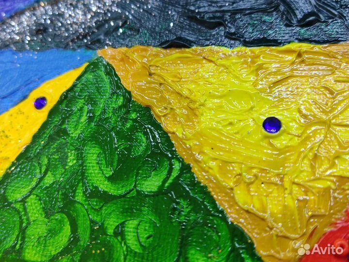 Медитативная картина маслом 20х30 см