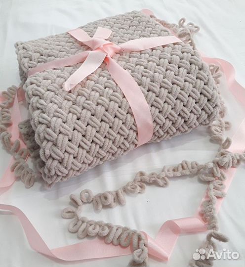 Плед детский вязаный ручная работа