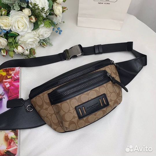 Поясная сумка мужская coach