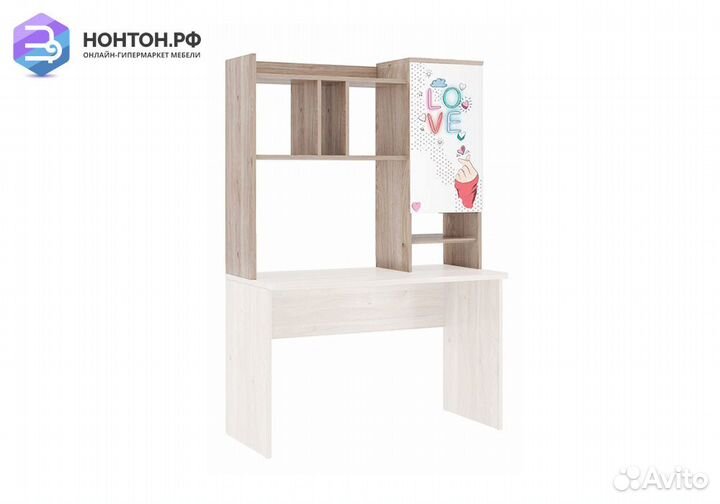 Надстройка для стола Алина 28.01 дуб мария / белый