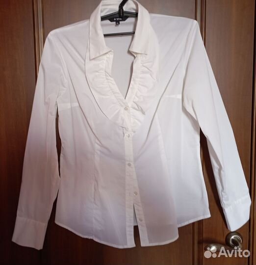 Рубашка белая женская блузка 48 50