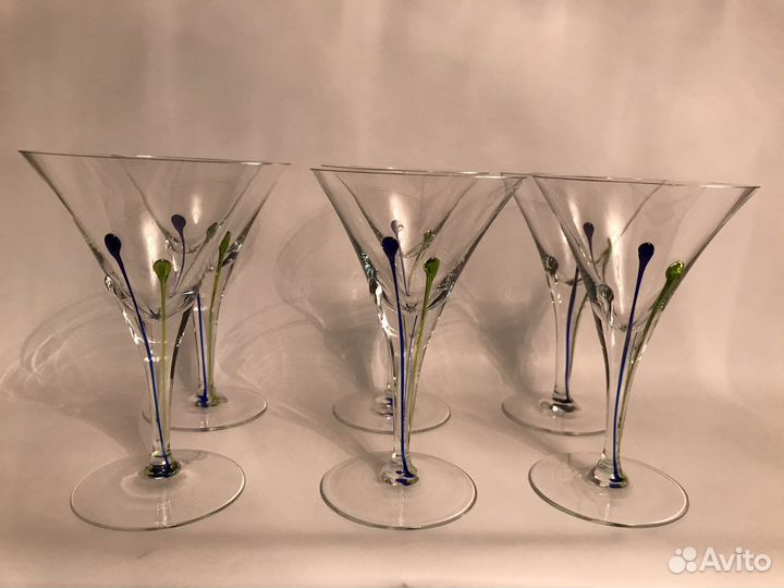 Бокалы мартини хрусталь ручная работа