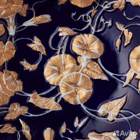 Блюдо Meissen золото кобальт No.7