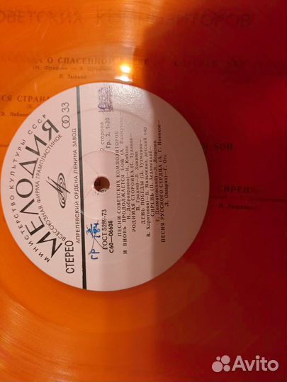 Разноцветная виниловая пластинка