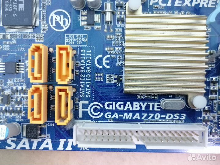 Комплект gigabyte GA-MA770+Athlon 64 x2куллер