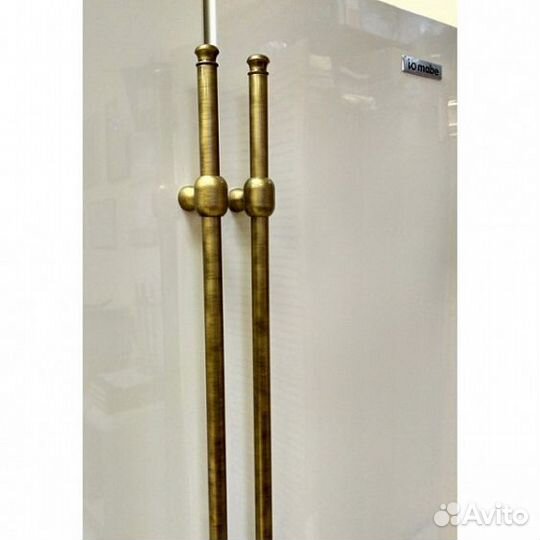 Холодильник IO mabe ORE24vghfbi бежевый, ручки золото/бронза