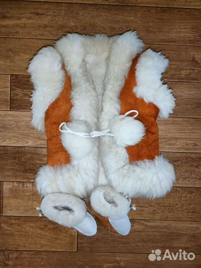 Детская шубка и жилет для фотосессии