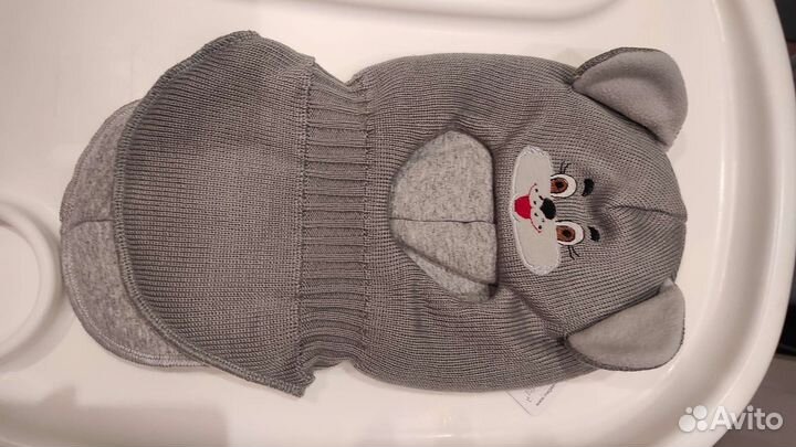 Шапка-шлем на 8-12 мес