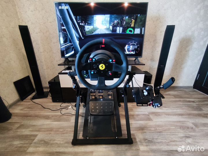 Thrustmaster t300 со стойкой, МКПП и ручником