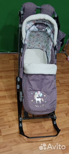 Летняя коляска-трость; стул детский; коляска-санки