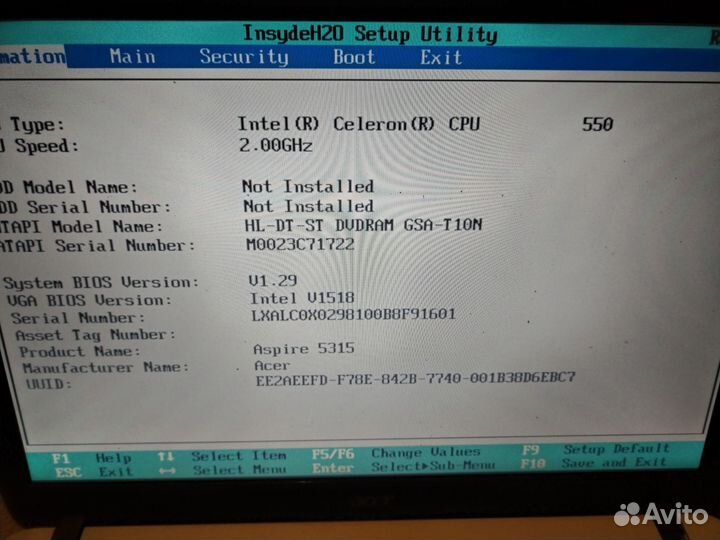 Ноутбук Acer aspire 5315 рабочий