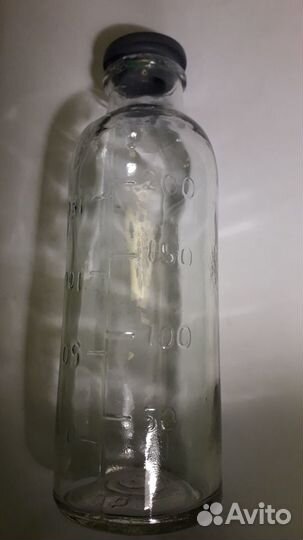 Мерные бутылочки 0,2 литра. Стеклянные