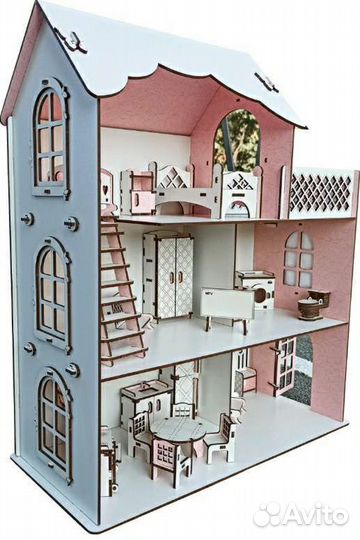 Домик кукольный, конструктор, мебель