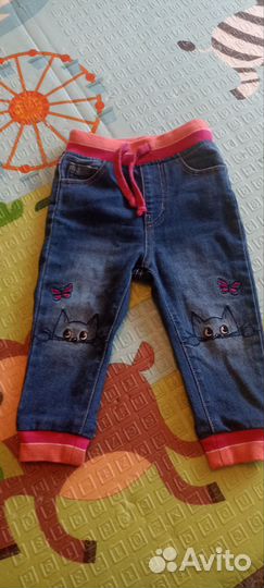 Джинсовый костюм для девочки80-86